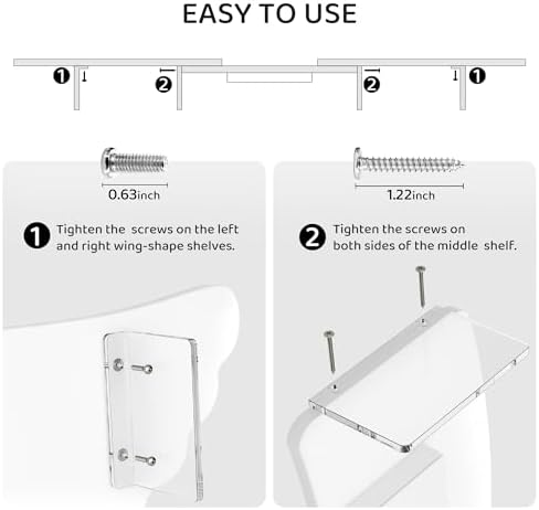AFOOYO Dual Monitor Stand Riser, Wing-Shaped Sturdy Desktop Wood Stand for 2 Monitors, White Riser for Laptop, PC, Computer - Image 7