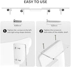 AFOOYO Dual Monitor Stand Riser, Wing-Shaped Sturdy Desktop Wood Stand for 2 Monitors, White Riser for Laptop, PC, Computer - Image 7
