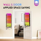 13-Tier Wall File Organizer with Base and Hooks, Hanging Organizer, Black - Image 5
