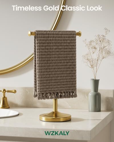 Gold Freestanding Hand Towel Holder Countertop, Height Adjustable - Image 7