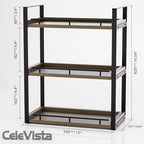 Bathroom Counter Organizer, 3 Tier Wood Countertop Shelf - Image 5