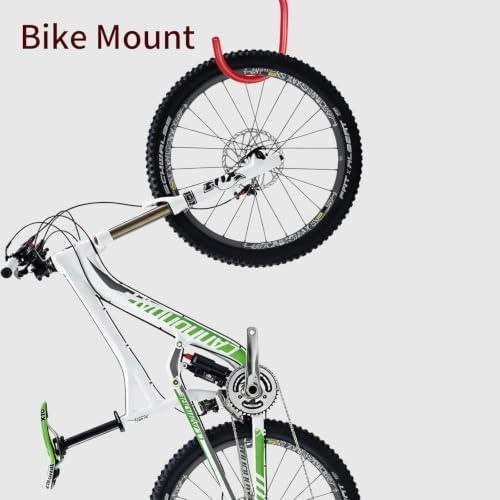 24 Pack Bike Rack Garage Hooks for Hanging, PVC Coated, Red - Image 7