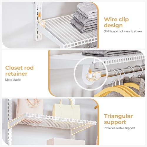 Sturdy Closet Organizer System: 4.4 Ft. Custom Metal Wire Shelving - Image 3