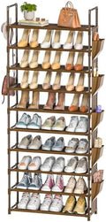 LUKYTOWER Tall Shoe Rack - 10 Tier Shoe Organizer 30-35 Pairs Boot Storage by LUKYTOWER