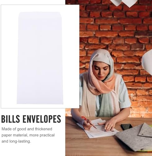Xmas Blank Letter Envelopes 100pcs White Paper Cash - Image 7