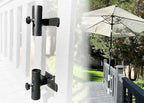 | Patio Umbrella Holder | 2 Piece Split Design | Outdoor Umbrella Base and Mount | Attaches to Railing Maximizing Patio Space and Shade by LOVEYOURDECK