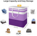 HomeHacks 2 Pack Laundry Baskets, Laundry Hampers Bags (Purple 100Lx2) - Image 5