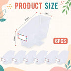 gisgfim 6 Pcs Non-Tip Book Bins with Stabilizer Wings (Clear) - Image 2