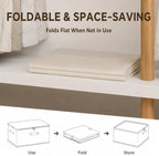 3Pack Canvas Storage Bags for Clothes & Comforters with Clear Window, Beige - Image 6