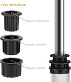 Stainless Steel Umbrella Deck Mount, Heavy Duty Patio Umbrella Holder, (Fits Umbrellas up to 2"), Patio Umbrella Base,(1 Set, White) - Image 3