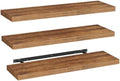 RALGEND Floating Shelves for Wall, 39.4" Long Wall Shelf Set of 3 with Invisible Bracket, 1.5" Thick Hanging Shelves Farmhouse Home Decor for Bathroom, Living Room, Bedroom Rustic Brown 10301BJP3BF by RALGEND