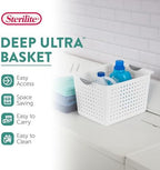 Sterilite Deep Ultra Basket, Open Top Plastic Storage Organizer, 6-Pack - Image 2