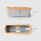 GUDEE UROKI Pen Case Pencil Pouch Lightweight and Spacious with Bamboo Frame Magnetic Opening for Organizing Stationary Office Supply 7.8x2.9.x2.7 inch Men and Women Infinity Blue - Image 3