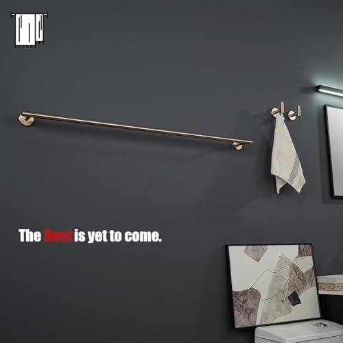 JQK Champagne Bronze Bath Towel Bar, 39 Inch 304 Stainless Steel Thicken 1mm Towel Rack Bathroom, Towel Holder Wall Mount, Useable Length 36 Inch, TB110L36-CB - Image 4