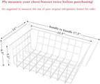 Orgneas 17.5" Chest Freezer Organizer Bins Metal Wire Baskets - Image 3