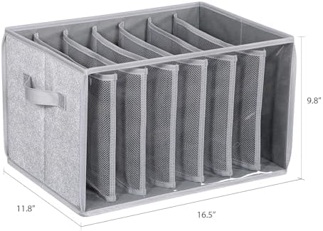 Zilink Wardrobe Clothes Organizer Storage Bin with Dividers, 3 Pack - Image 2