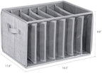 Zilink Wardrobe Clothes Organizer Storage Bin with Dividers, 3 Pack - Image 2