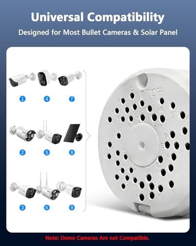 (ABS New) Security Camera Junction Box,Security Camera Bracket Outdoor,Plastic Waterproof Security Camera Mount Hide Cable Junction Box for Arlo Solar Panel Flip Cover Cable Cover - Image 3