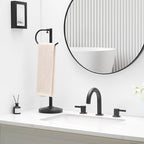 Hand Towel Holder Stand for Bathroom Countertop, Standing Towel Rack with Non-Slip Base, Stainless Steel Adjustable Towel Bar 16.5-26 Inch for Kitchen Vanity (Matte Black) - Image 7