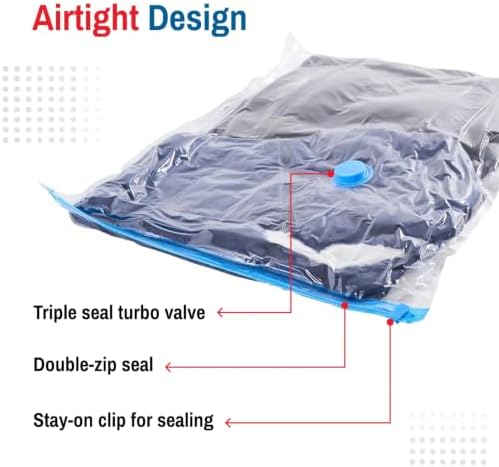 Spacesaver Vacuum Storage Bags with Hand Pump, Large, 8 Pack - Image 5