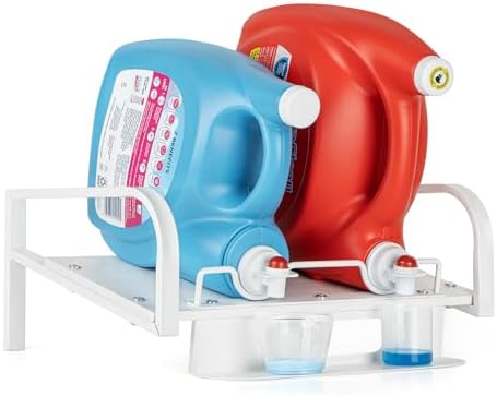 Laundry Detergent Holder Stand with Drip Tray, Liquid Detergent Riser by PUERSI