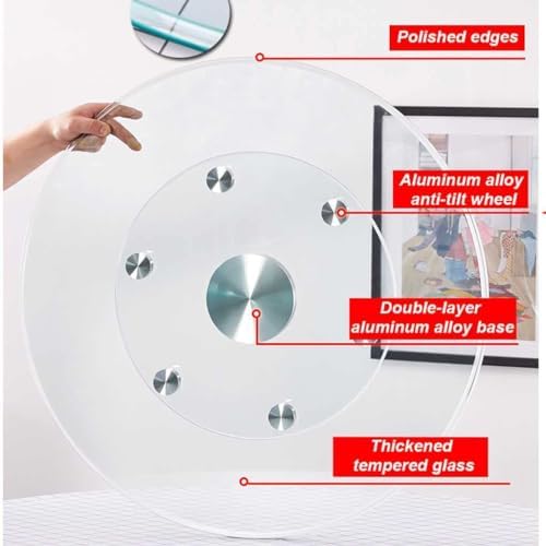 30 Inch Glass Lazy Susan Turntable for Dining Table - Image 3