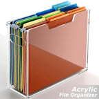 Acrylic File Folder Organizer, Letter Size Hanging File Organizer - Image 4