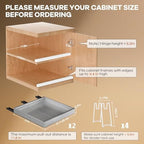 Seinloes 2 Pack Pull out Cabinet Organizer 21"Deep With Raising Pad for Framed Cabinets, Expandable Slide out Drawers for Kitchen Cabinets with 4pcs Divider Racks,Roll out Shelves 12.1"-20.4" W Silver - Image 2