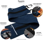 Cezanne Artist Pencil Case - Durable Blue Cotton Canvas Roll-Up Travel Art Case w/ Zipper Art Pouch for Artists, Professionals - Lightweight, Portable Organization - up to 72 Colored Pencils - Image 3