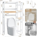 Housolution 7 Tier Over the Toilet Storage with 2 Drawers, White - Image 3