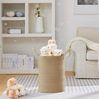 VIPOSCO 58L Tall Woven Laundry Basket Hamper, Jute - Image 2