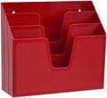 Acrimet Horizontal Triple File Folder Organizer Sorter, Letter Size, Red by Organizingyourlife