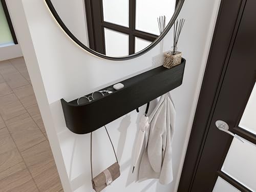 OLEEK wall Coat Rack - wall Shelf with Hooks - entryway Hooks - entryway Shelf - Modern Coat Rack - Wooden Coat Rack wall Mount for Home Decor - Wooden Mount for Home Decor - Coat Hanger Wall Mount - Image 6
