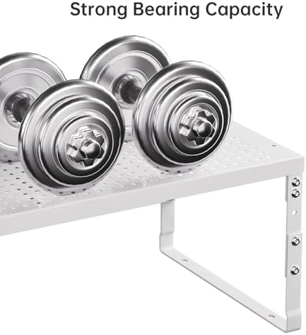Expandable Adjustable Stackable Kitchen Organizer,Pantry Storage Shelves Racks,for cabinets Shelf, Kitchens, countertops, bathrooms,RV(2Packs/White,Medium) - Image 5