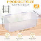 Vercraft 4 Pcs Clear Grid Wall Baskets 10 x 4 Inch - Image 2