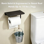 TRUSTMI Toilet Paper Holder with Shelf & Phone Stand, Oil Rubbed Bronze - Image 6