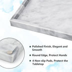Real Natural Marble Tray for Bathroom, Vanity, Kitchen Counter & Desktop - Image 3