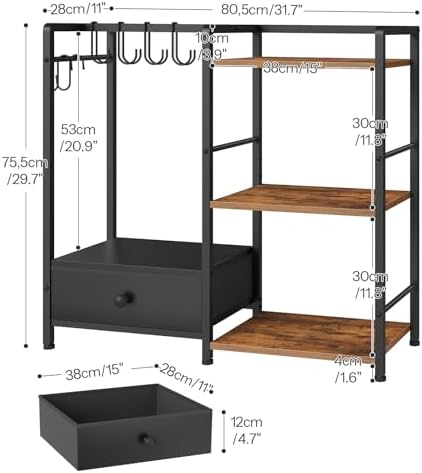 HOOBRO Purse Organizer Rack for Closet, 3-Tier Handbag Storage Stand - Image 3