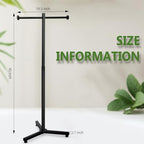 Blulu 45 Inch Adjustable Shopping Bag Rack Heavy Duty Metal Holder for Retail Store T-shaped Tote Bag Display Stand for Trade Show Boutique Small Business Entryway and Hallway(2 Pcs,Black) - Image 2
