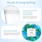 Lifewit Laundry Pods Container with Pop-up Lid, 0.72+0.5 gal, 4 Pcs - Image 5