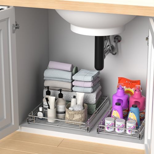 Pull Out Cabinet Organizer, 26.8” Slide Out Kitchen Organizers Storage - Image 5