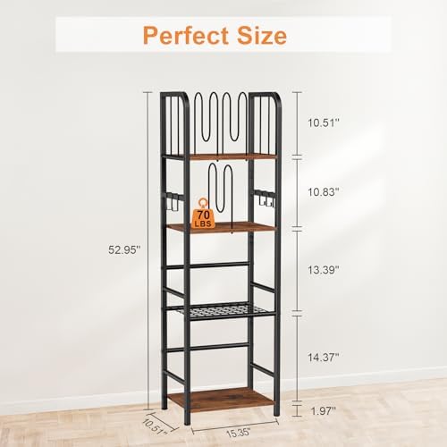Snughome Towel Rack Free Standing 4-Tier M-Shaped Detachable Dividers, Metal Towel Storage Shelf for Bathroom, Pool Towel Rack Holder, Space-Saving Storage Organizer, Modern Bath Towel Storage Holder - Image 6