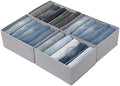 Qozary Pants Jeans Organizer for Closet, 4 Pack Drawer Organizers for Clothing, 5 Grids Wardrobe Clothes Storage for Deep Drawer, T-Shirts, Legging, Short by Qozary