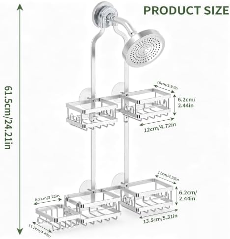 DAOYA Shower Caddy Hanging for Handheld Showerhead, Shower Rack, Aluminum - Image 7