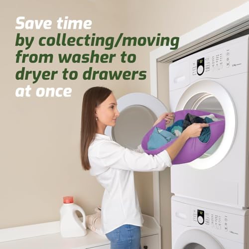 Laundry Turtle Collapsible Laundry Basket for Washer & Dryer (Lavender, Small) - Image 2