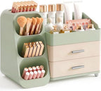 Booklov Large Makeup Organizer for Vanity Countertop, Green Cream by Booklov