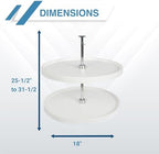 Knape & Vogt PFN32ST-W 31.5" by 32" by 32" Full-Round Polymer Lazy Susan Cabinet Organizer,White - Image 4