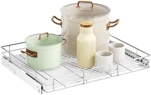 LOVMOR Pull Out Cabinet Organizer 25½" W x 21½" D, Kitchen Cabinet Pull Out Shelves Slide Out Storage by LOVMOR