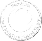 Customized Envelope Embossing Stamp for Muslim Business Owners - Personalized Return Address Seal Stamp, 1-5/8 Soft Ethereal Crescent Design, Ideal for Elegant Stationery and Business Correspondence - Image 6