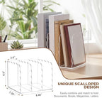 1 PC Scalloped Acrylic Magazine Holder, File Organizer, Standard Style - Image 2
